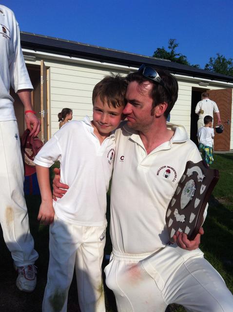 Oscar _amp_ Joseph with the shield